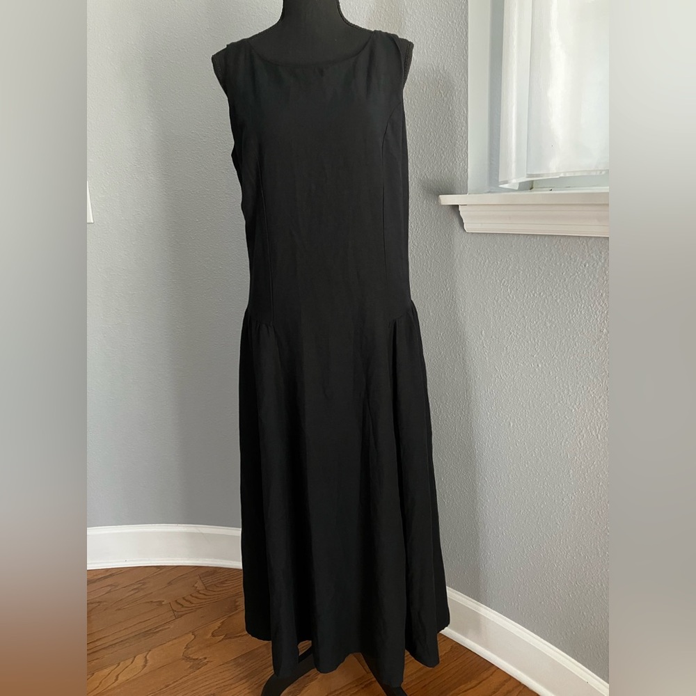 Japna Black Sleeveless Maxi Dress